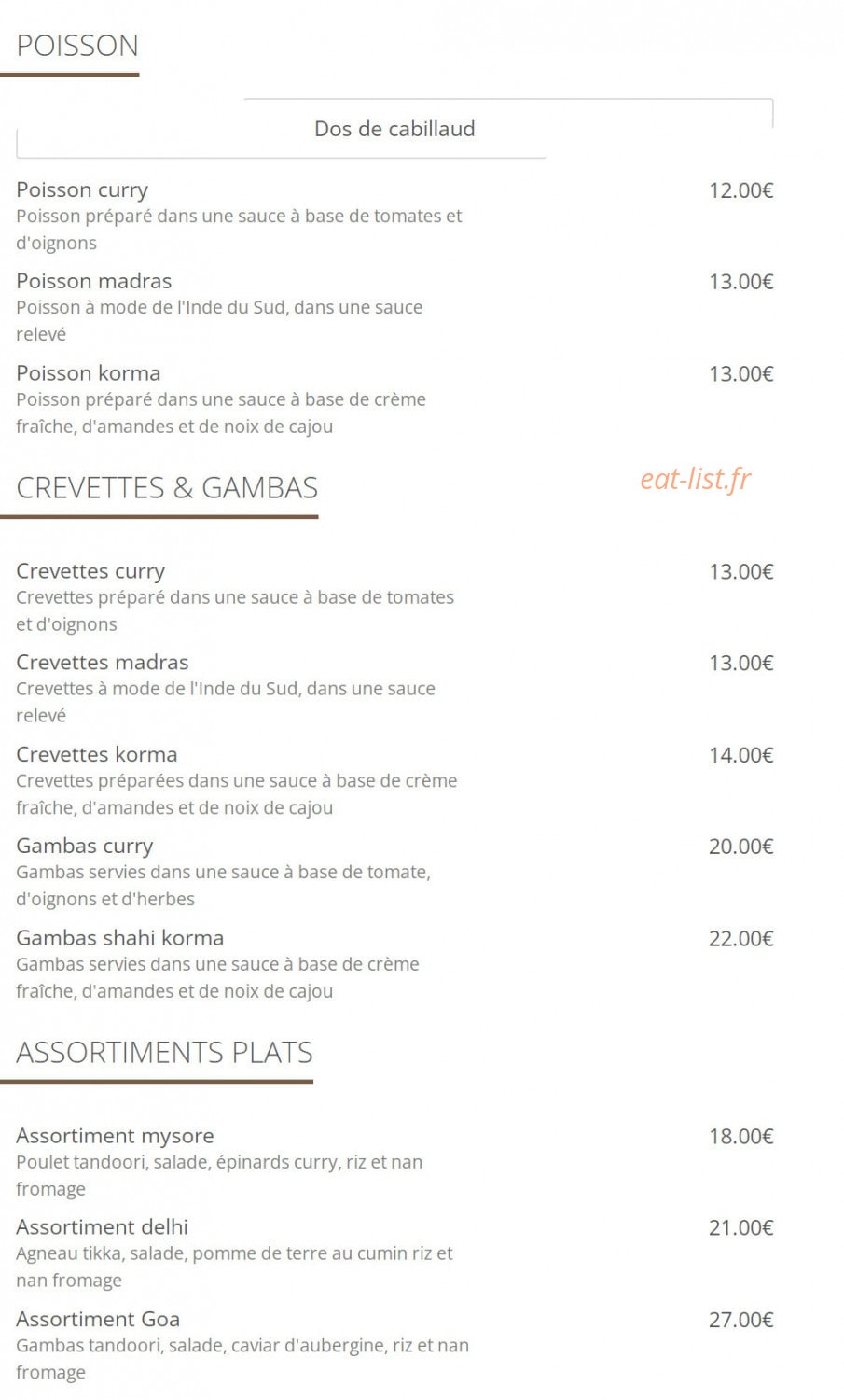 Mumbai Lounge — carte page 4