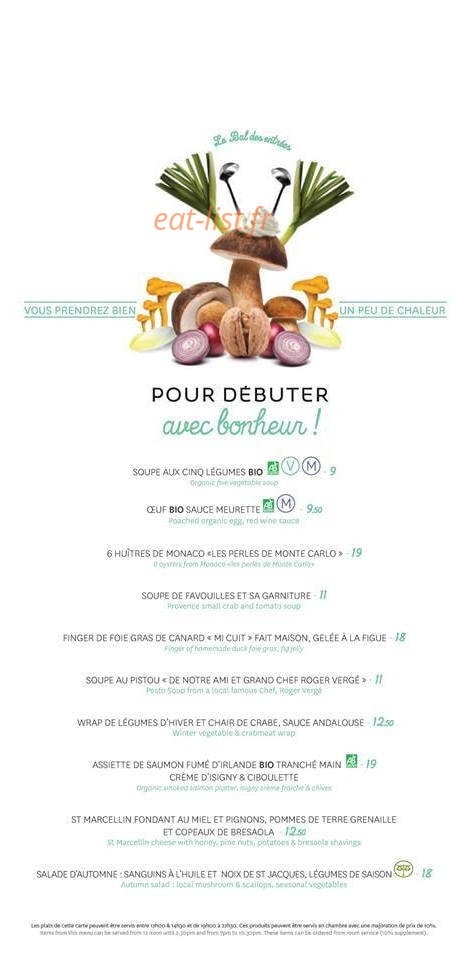 Novotel — carte page 1