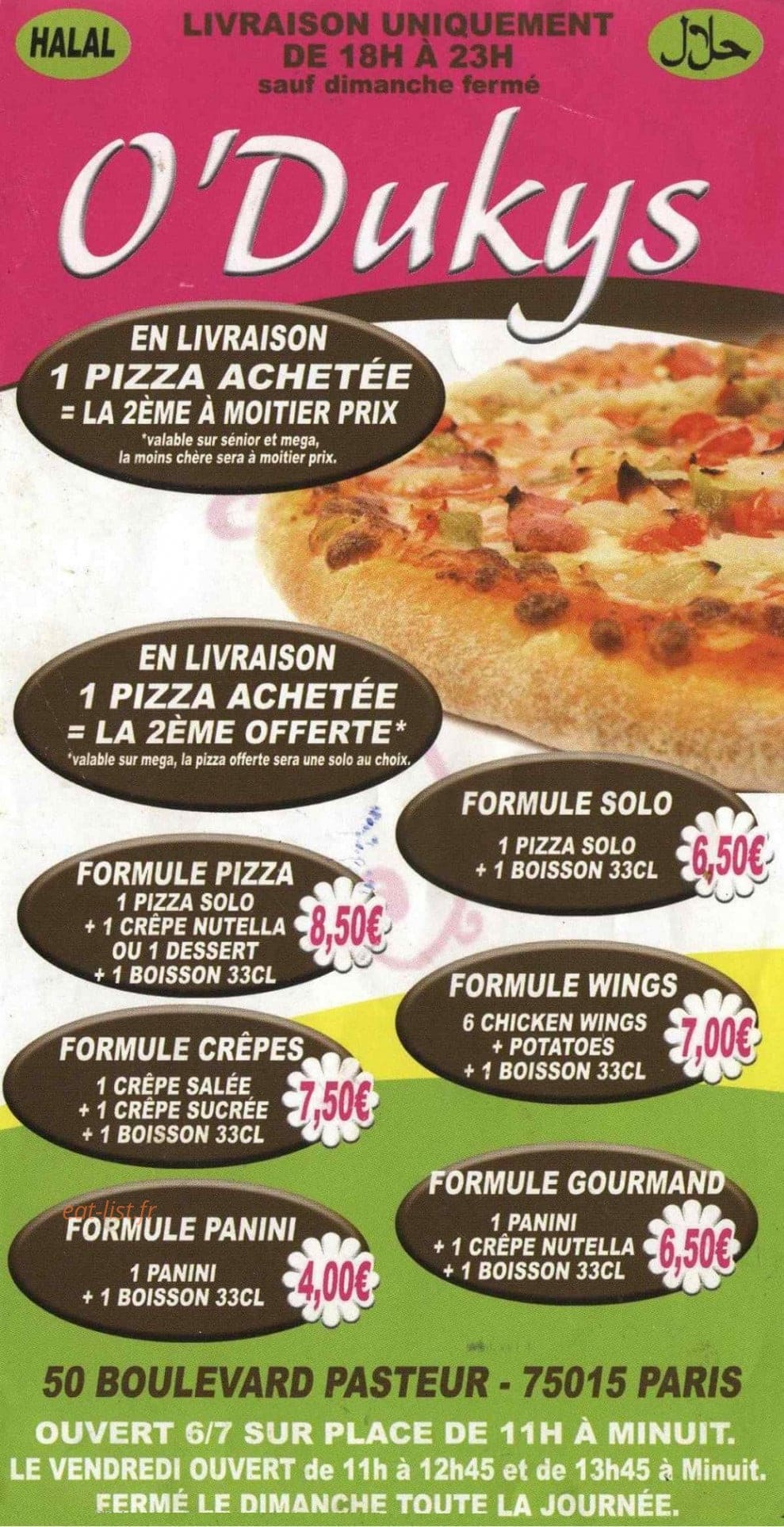 O'Dukys — carte page 1