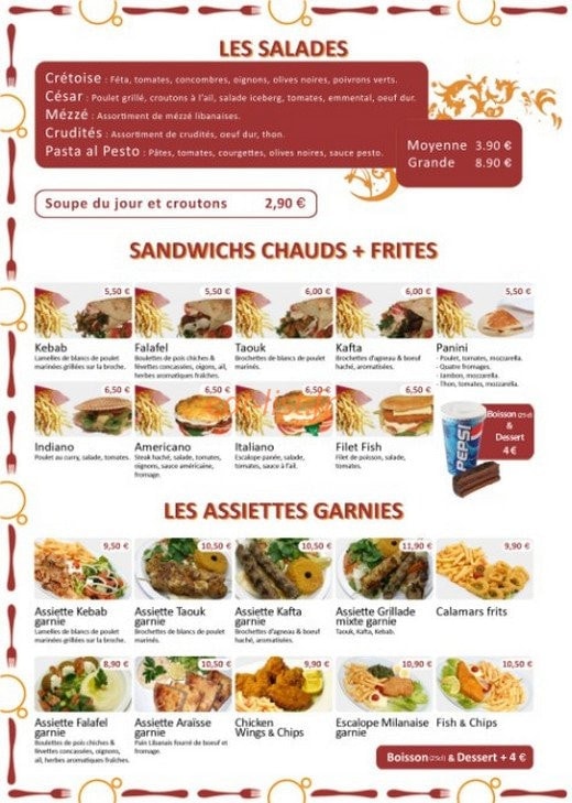 Oh Mamie Cafe — carte page 1