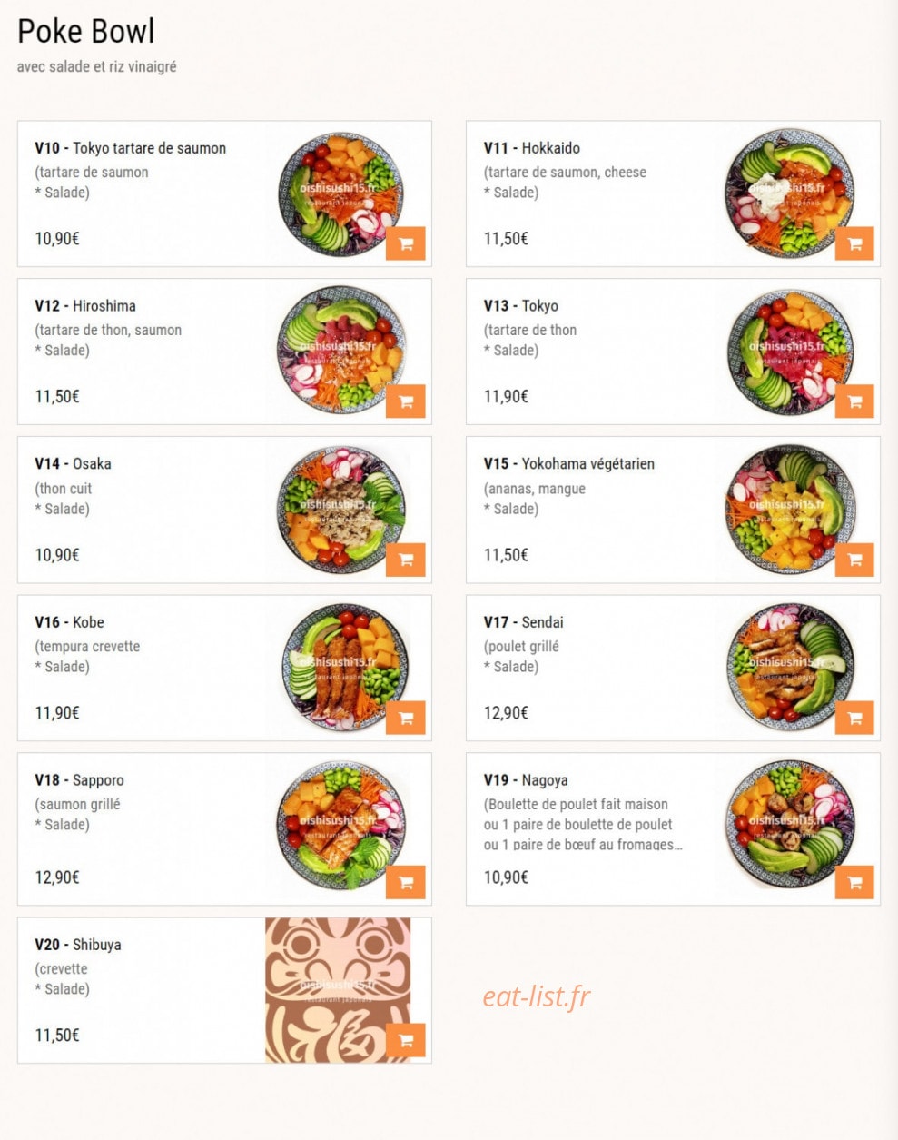 Oishi sushi — carte page 2