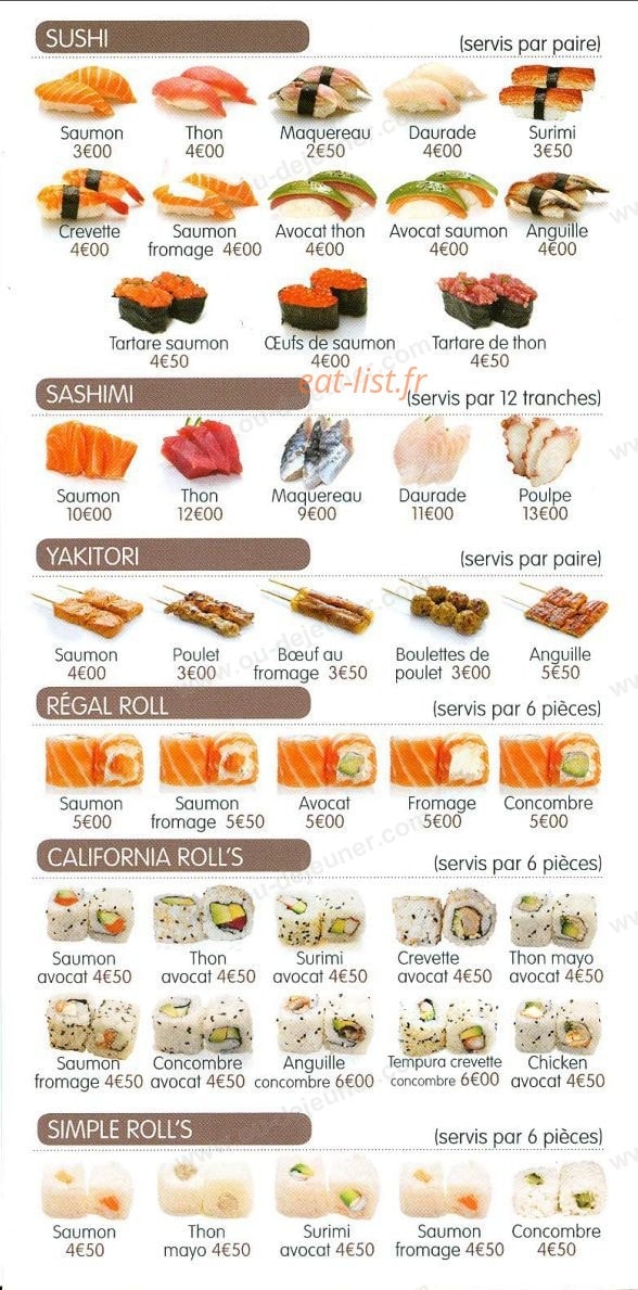 Okinawa Sushi — carte page 3