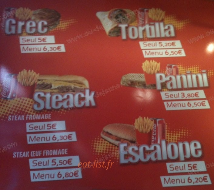 Original Burger — carte page 6