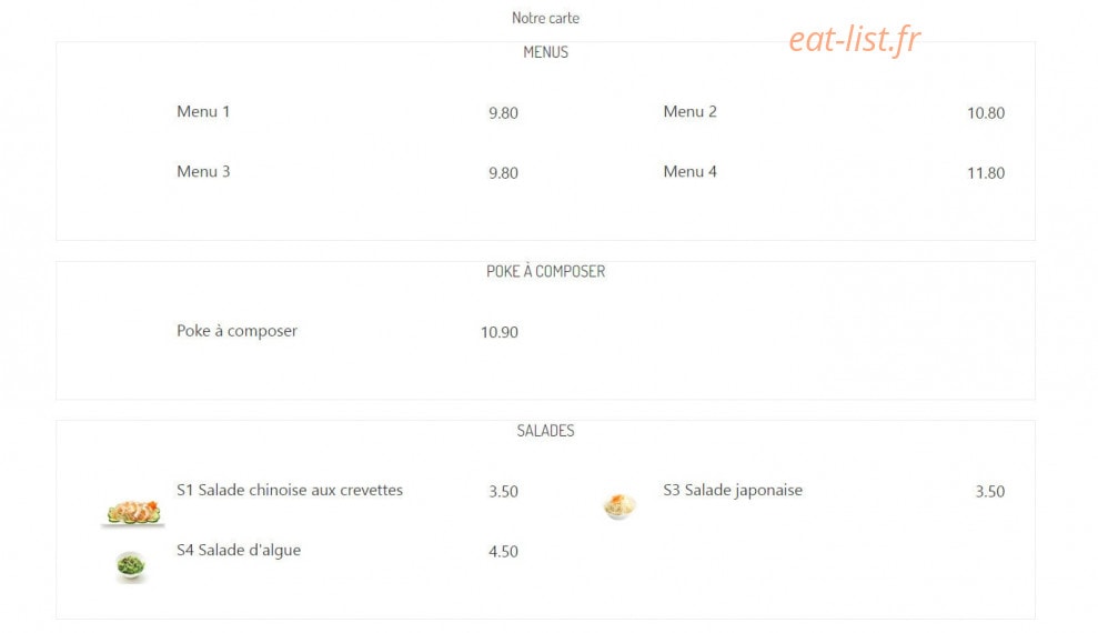 Petit wok — carte page 1