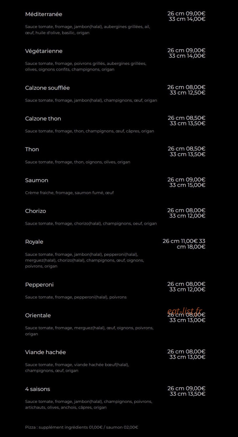 Pizza  15 — carte page 2
