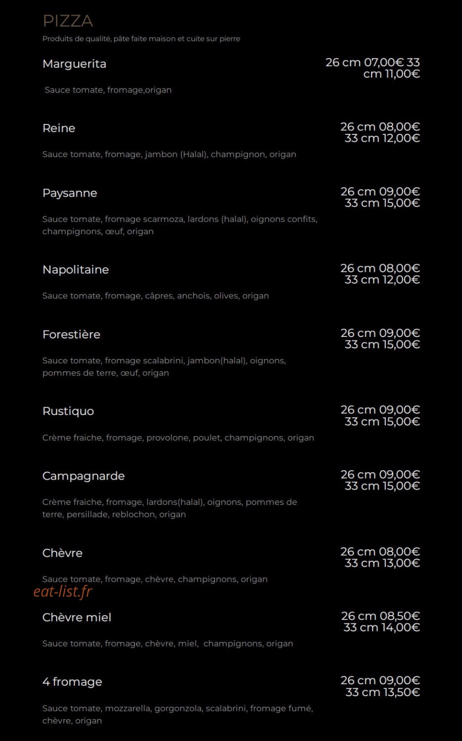 Pizza  15 — carte page 1