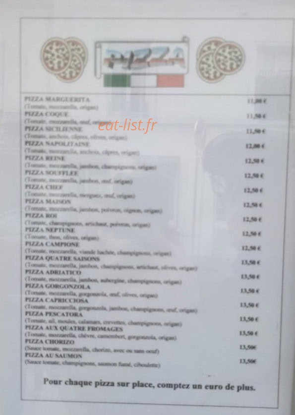 Pizza de Vinci — carte page 1