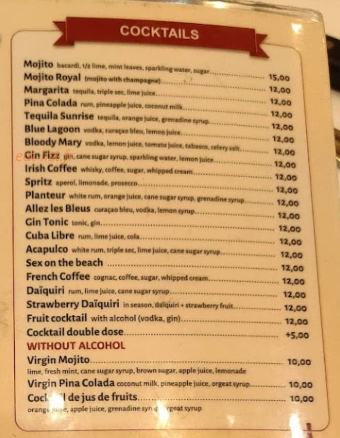 Pizza Fiorentina — carte page 11