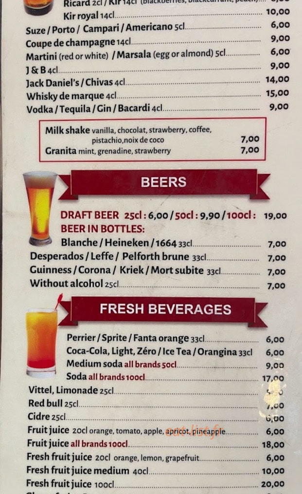 Pizza Fiorentina — carte page 9