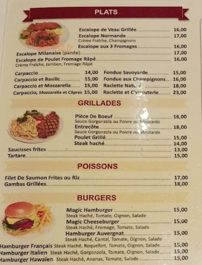 Pizza Fiorentina — carte page 2
