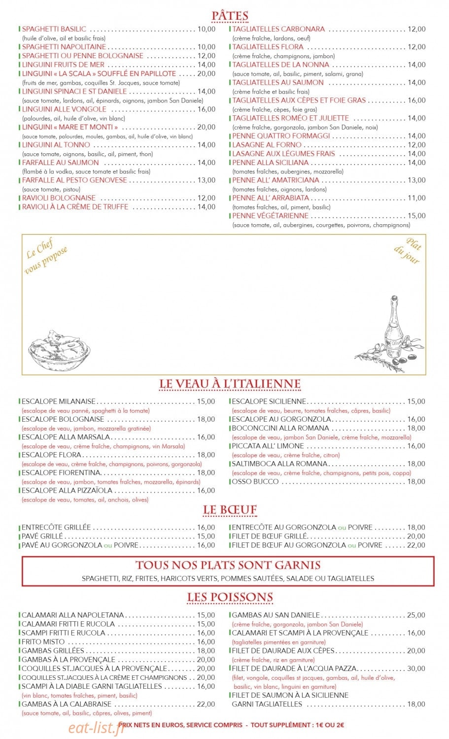 Pizza Flora — carte page 3