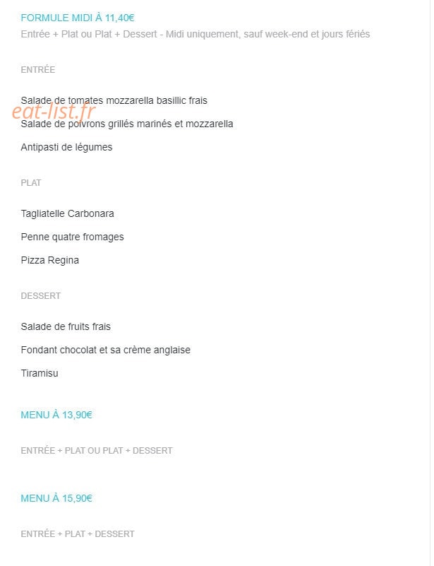 Pizza Nella — carte page 1