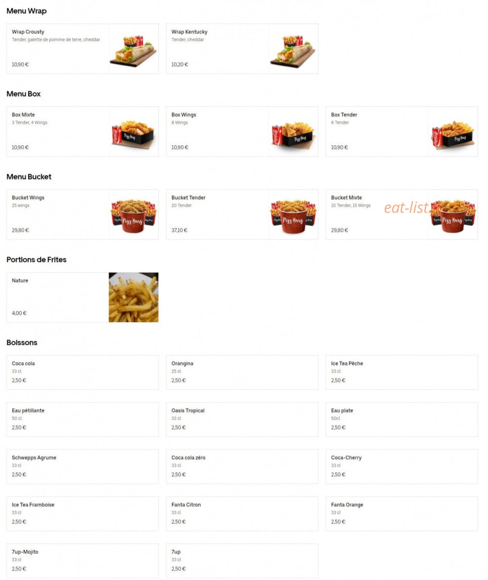 PizzBurg — carte page 2