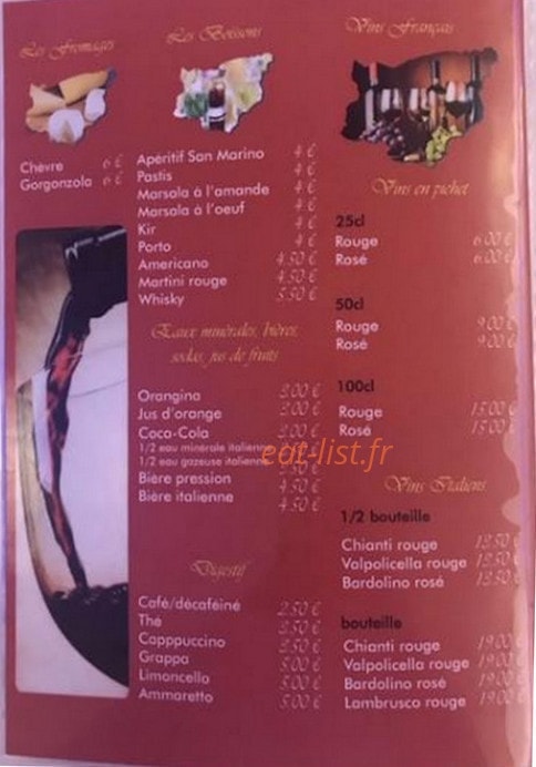 Pizzeria San Marino — carte page 2