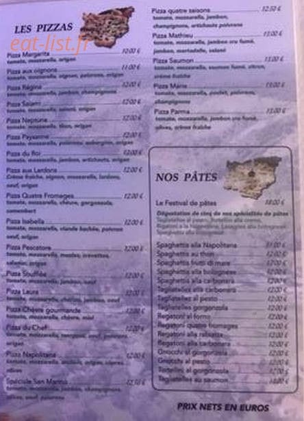 Pizzeria San Marino — carte page 4