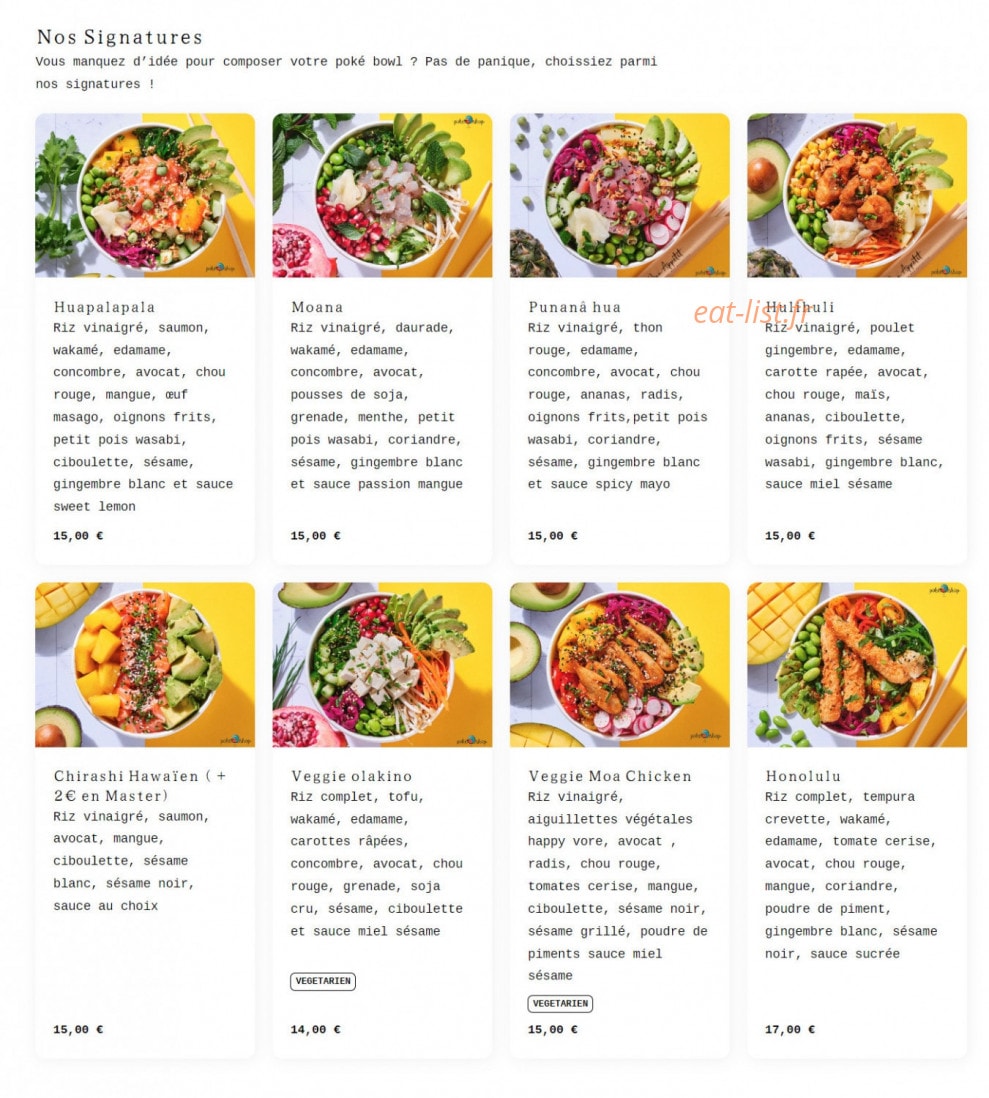 Poké Shop — carte page 3