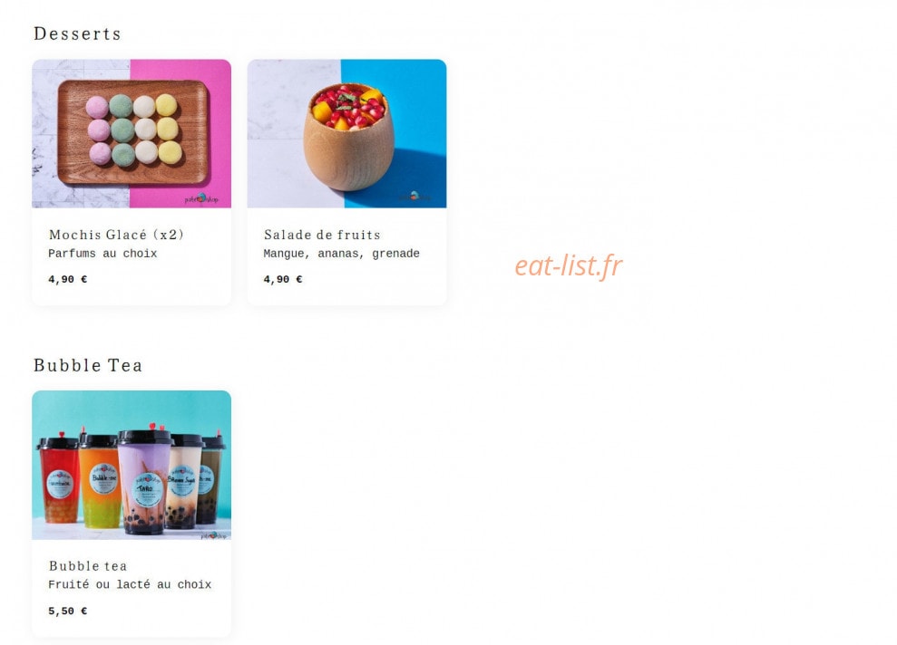 Poké Shop — carte page 5