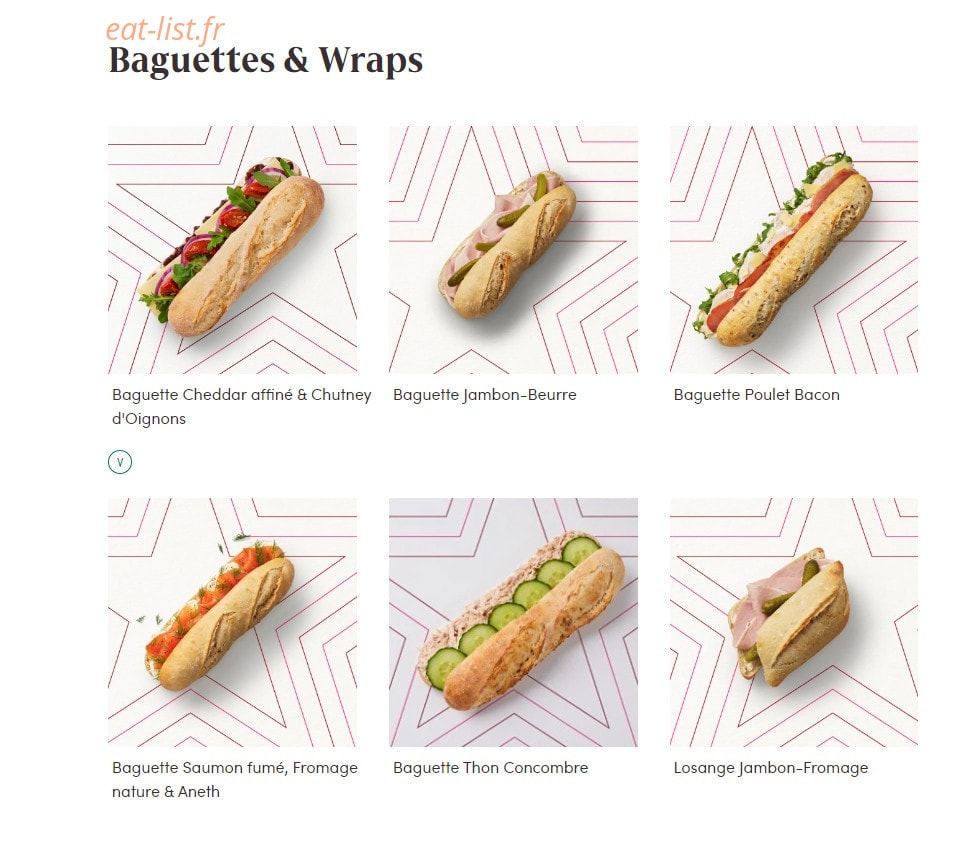 Pret A Manger — carte page 9