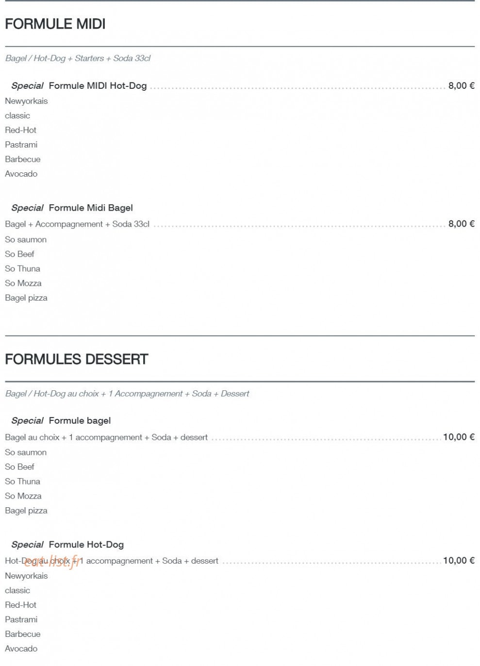 Quack’s — carte page 1
