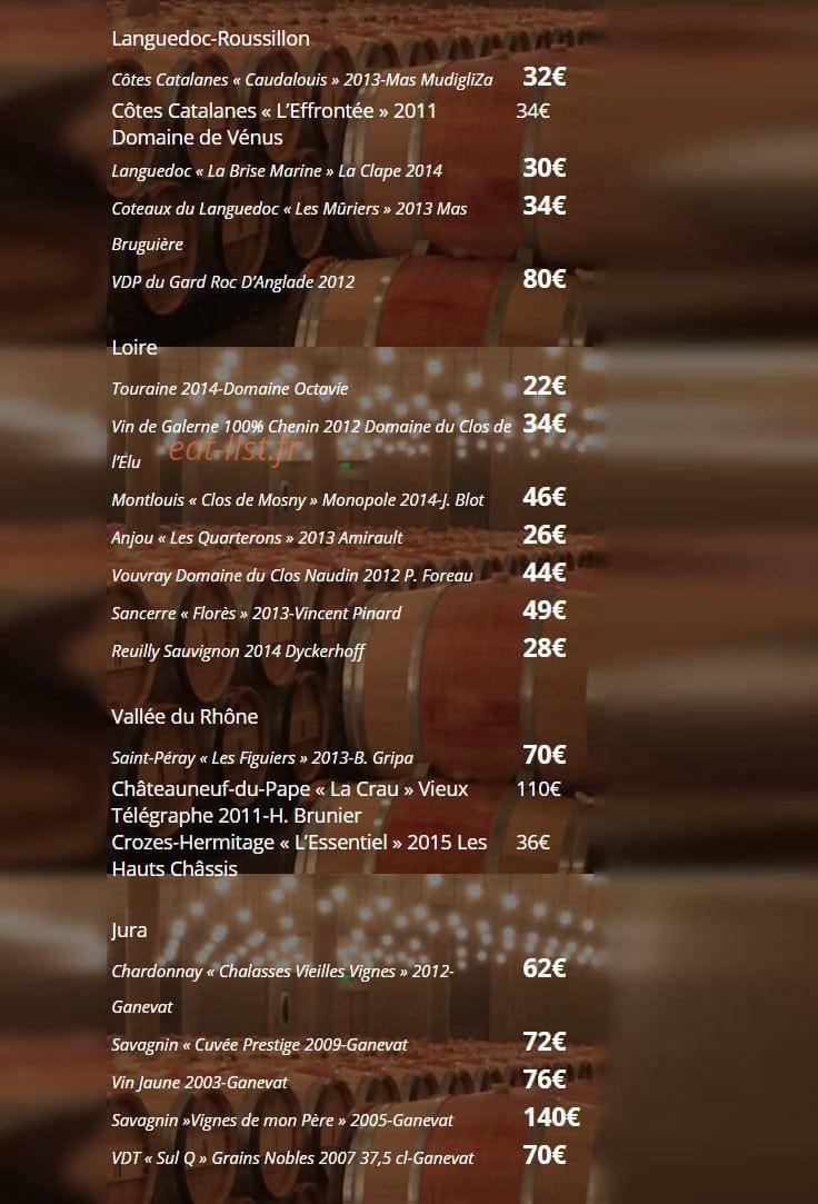Restaurant l'Antre Amis — carte page 3