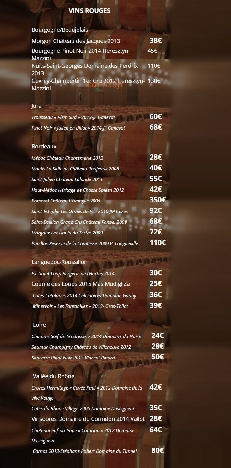Restaurant l'Antre Amis — carte page 4