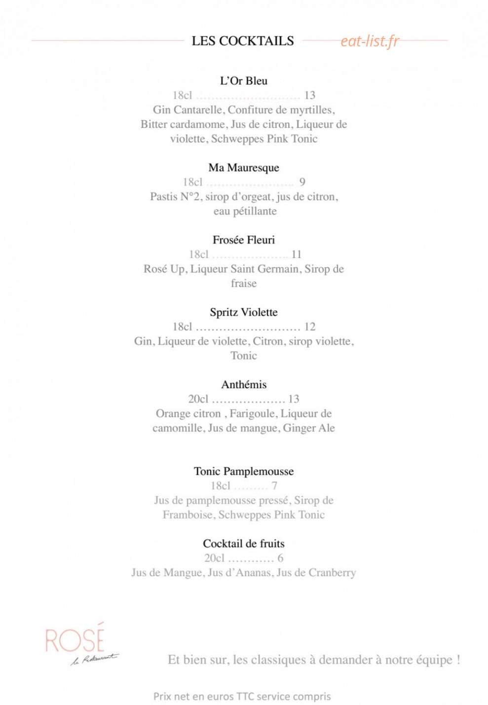 Rosé — carte page 4