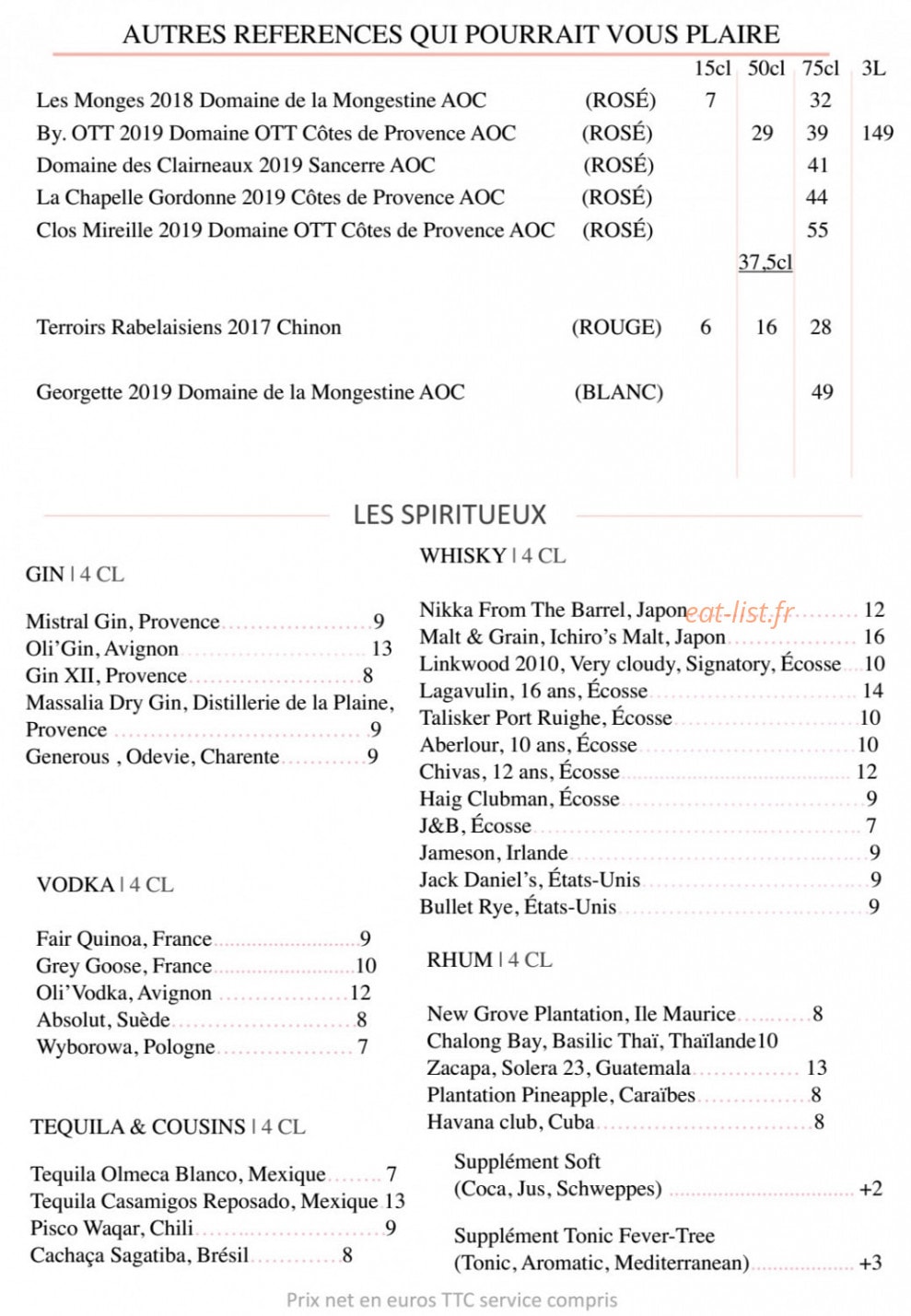 Rosé — carte page 6