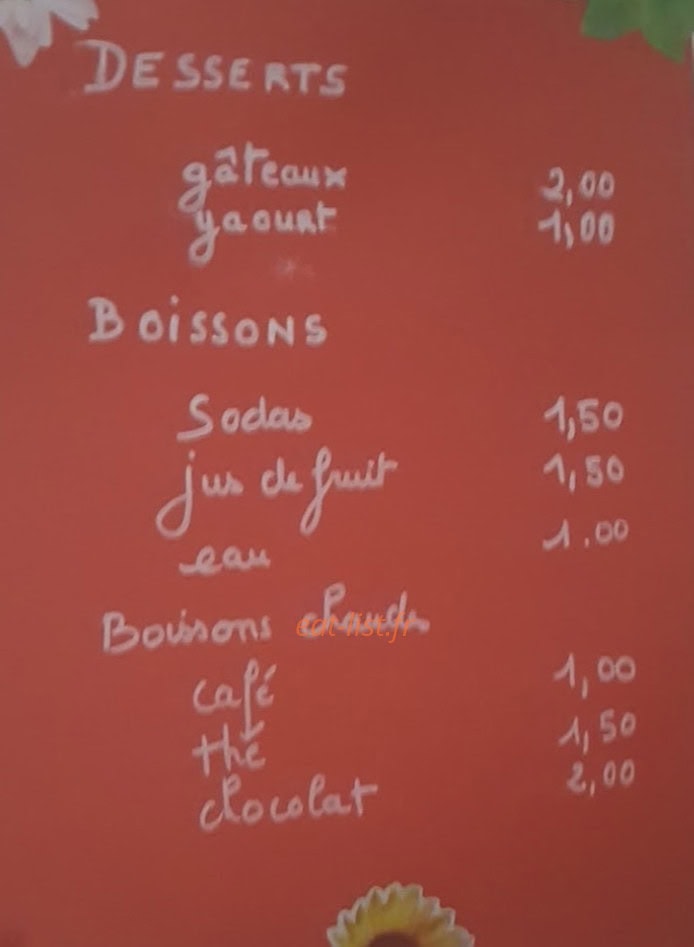 Sandwicherie le terroir — carte page 2