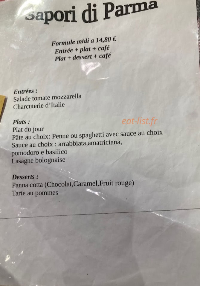 Sapori di parma — carte page 1