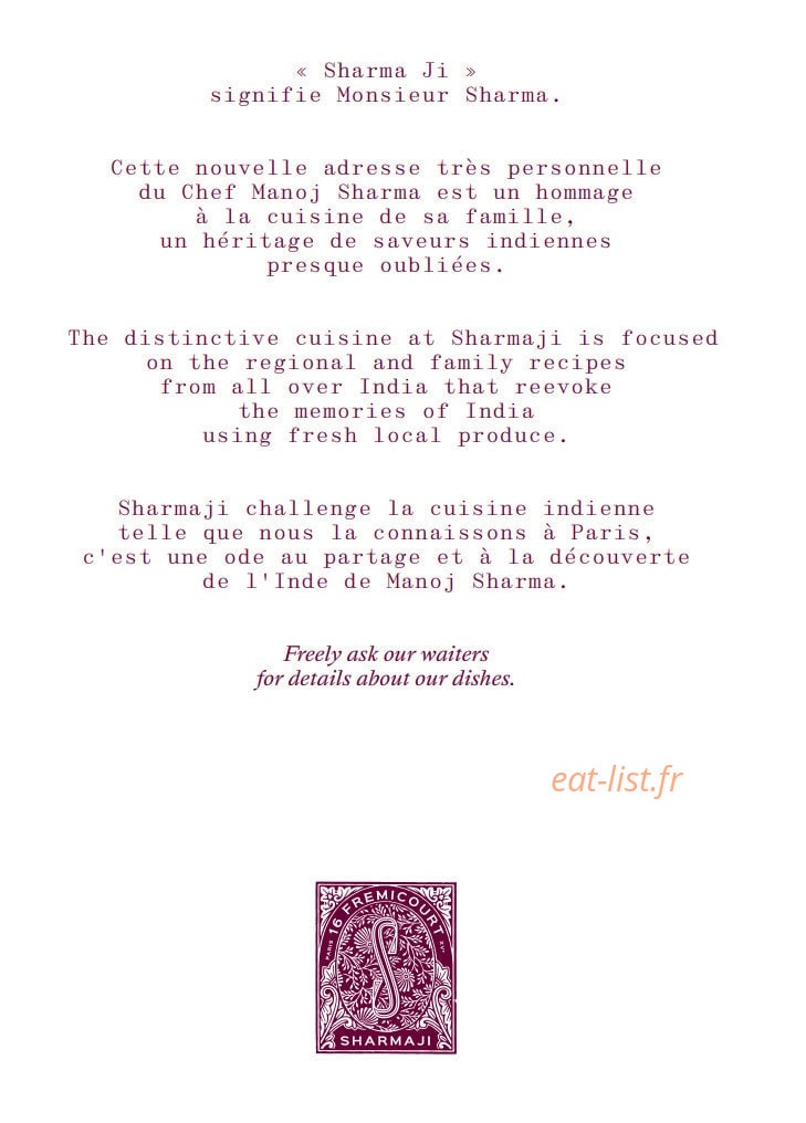 Sharma Ji — carte page 4