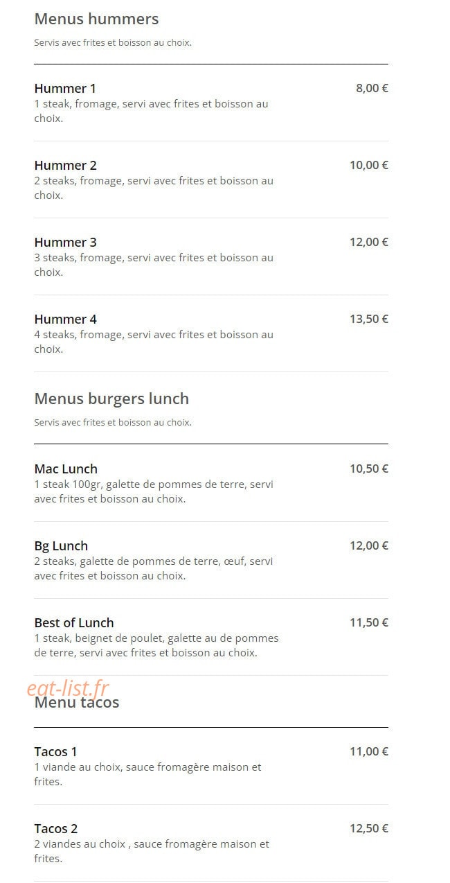 Space Lunch — carte page 4