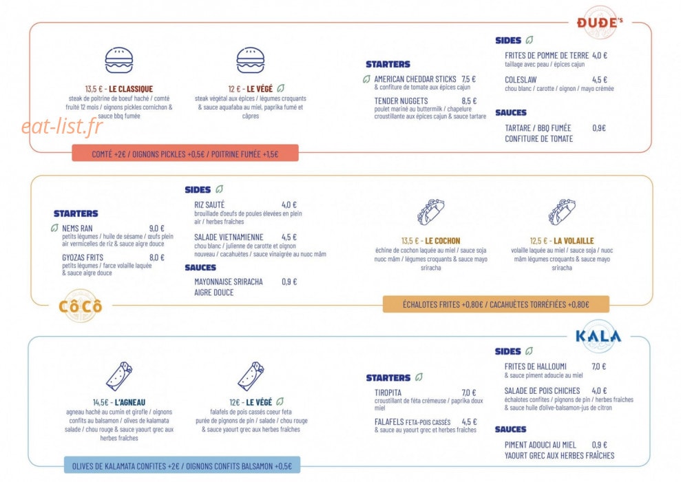 Starving Club — carte page 1