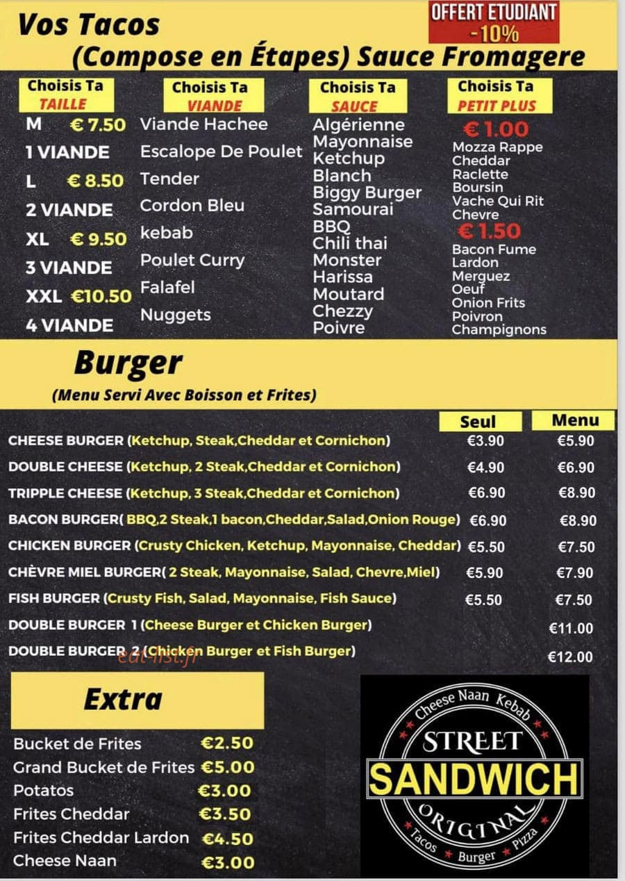Street sandwich — carte page 4