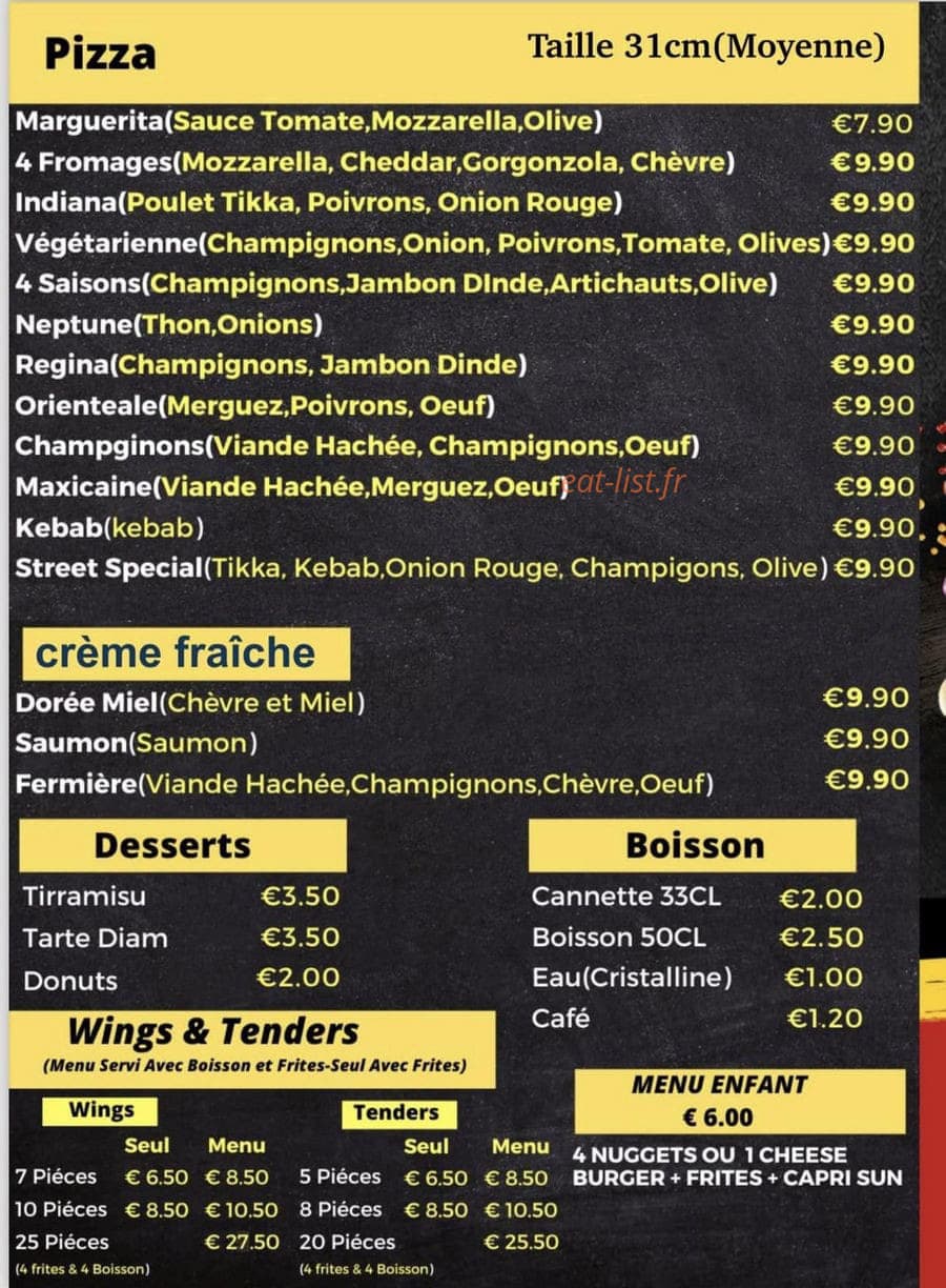 Street sandwich — carte page 5