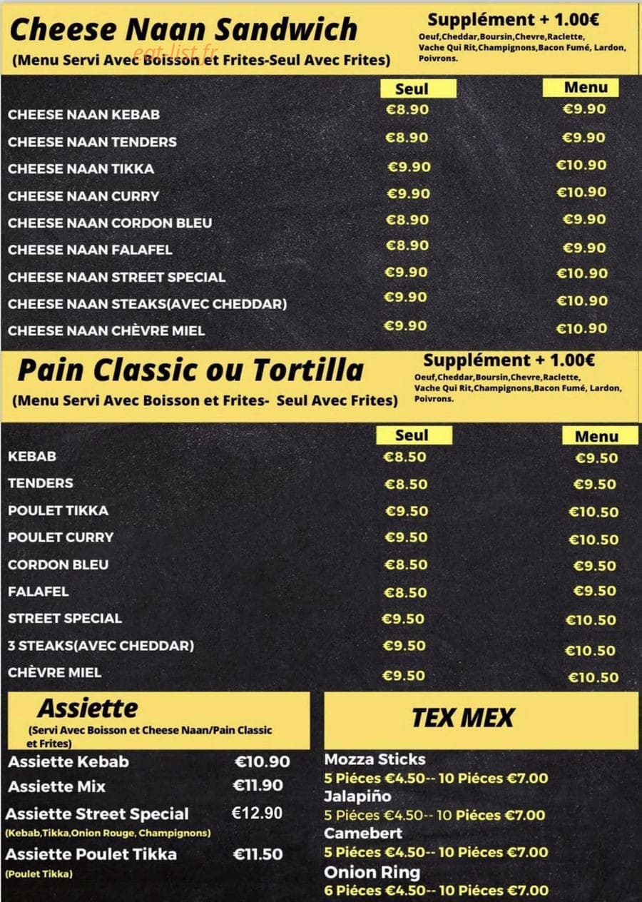 Street sandwich — carte page 3
