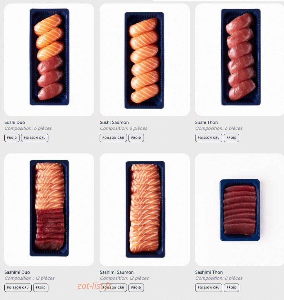 Sushi Daily — carte page 1