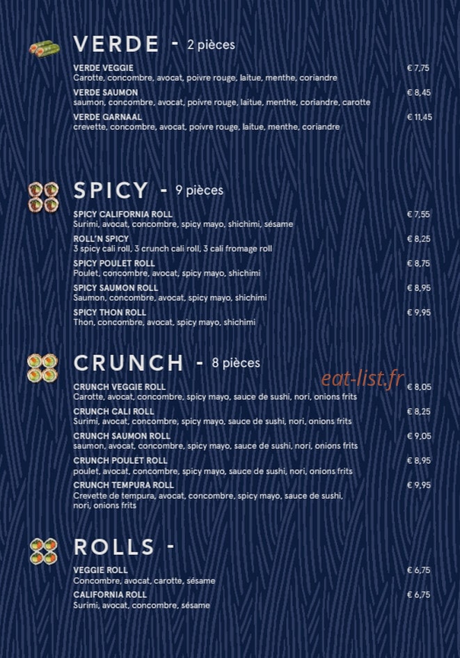 Sushi Daily — carte page 3