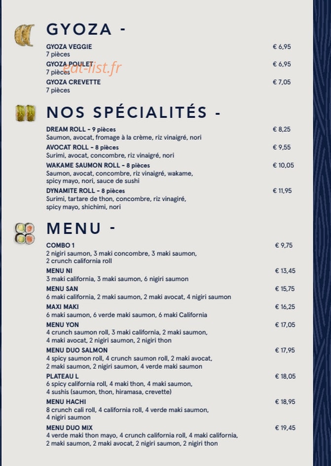 Sushi Daily — carte page 4