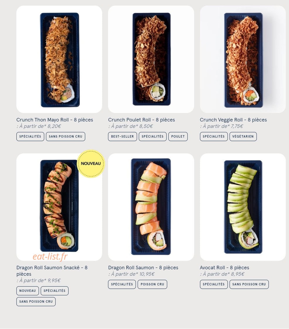 Sushi Daily — carte page 6