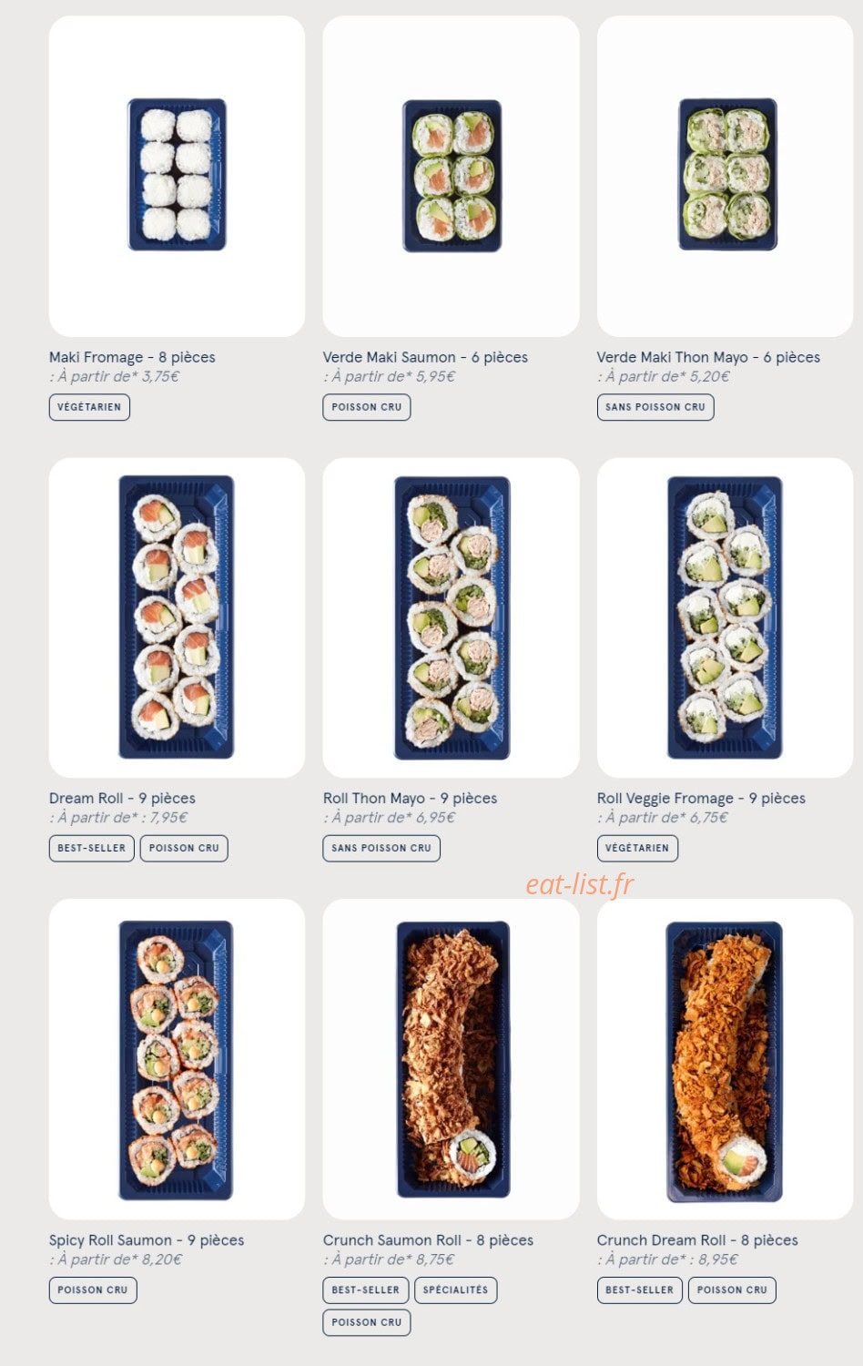 Sushi Daily — carte page 5