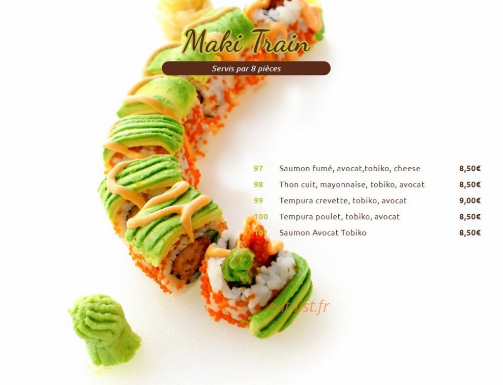 Sushi Gare — carte page 13