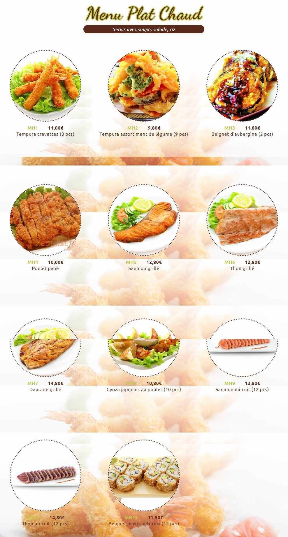 Sushi Gare — carte page 22