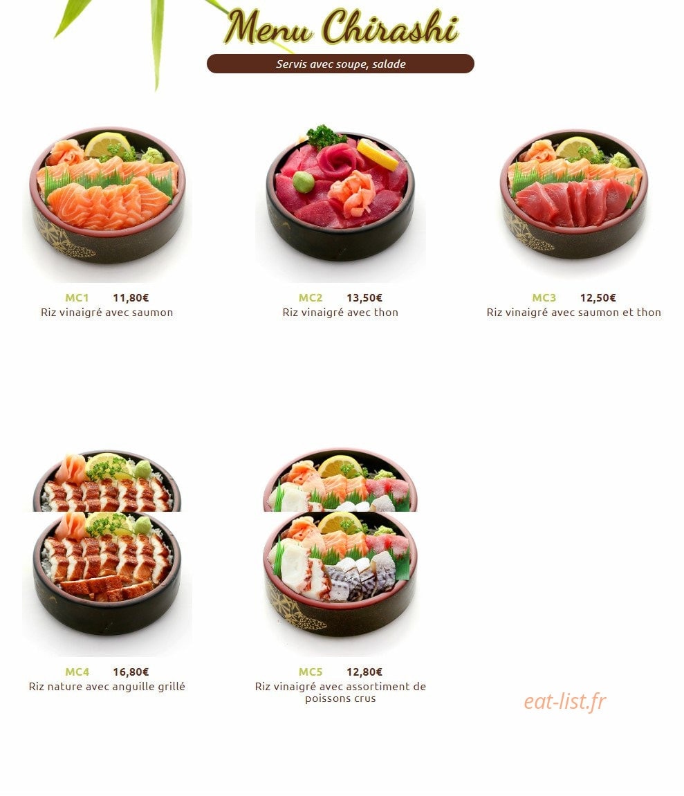 Sushi Gare — carte page 20