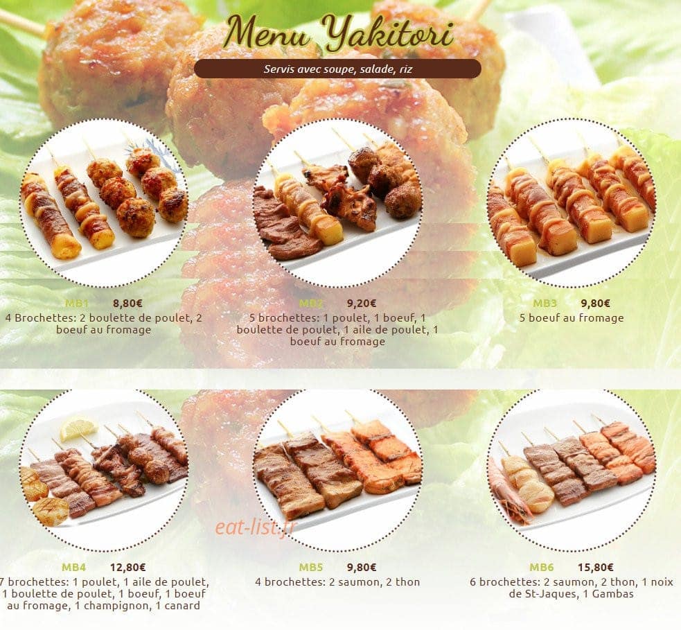 Sushi Gare — carte page 17