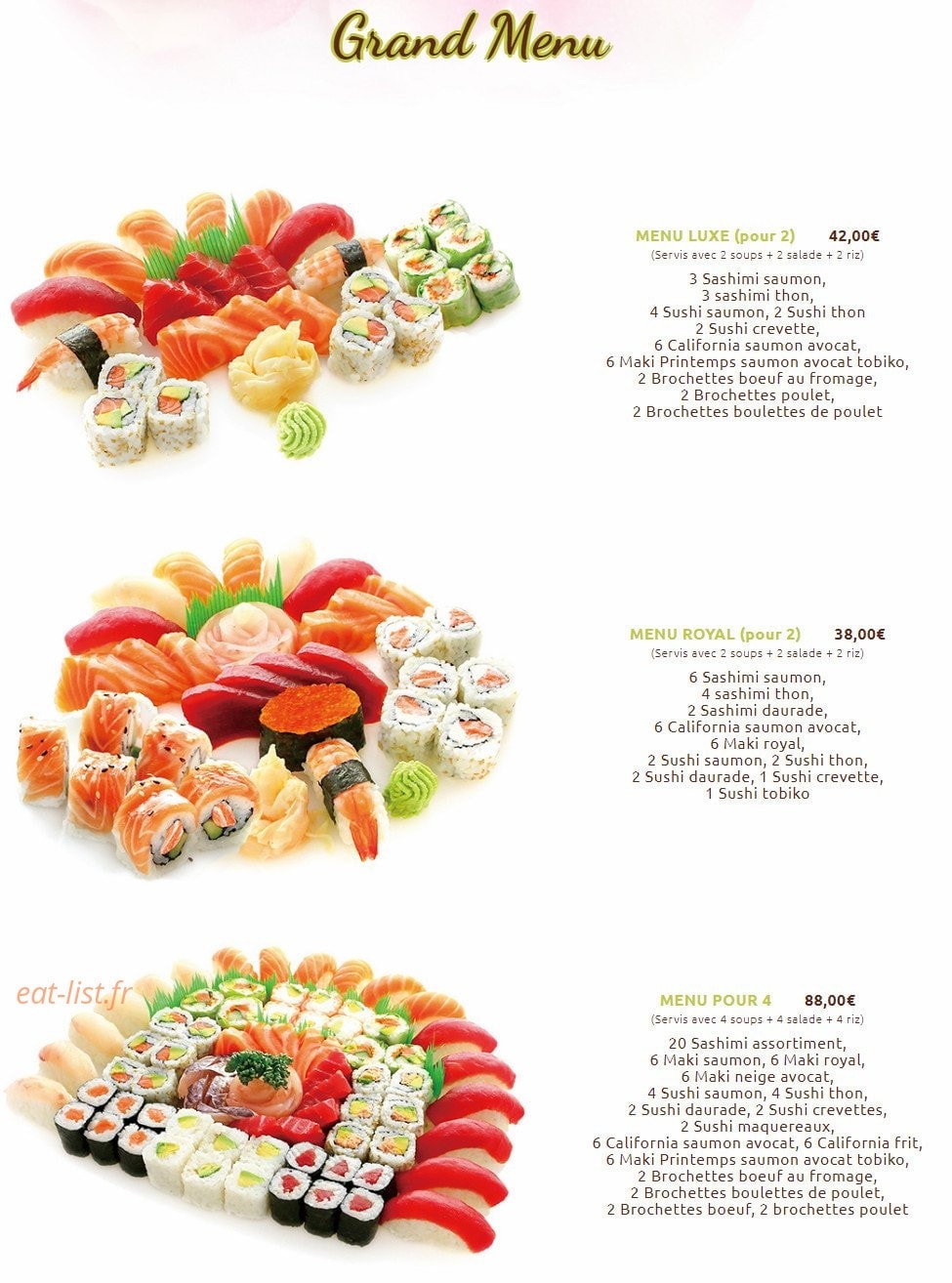 Sushi Gare — carte page 23