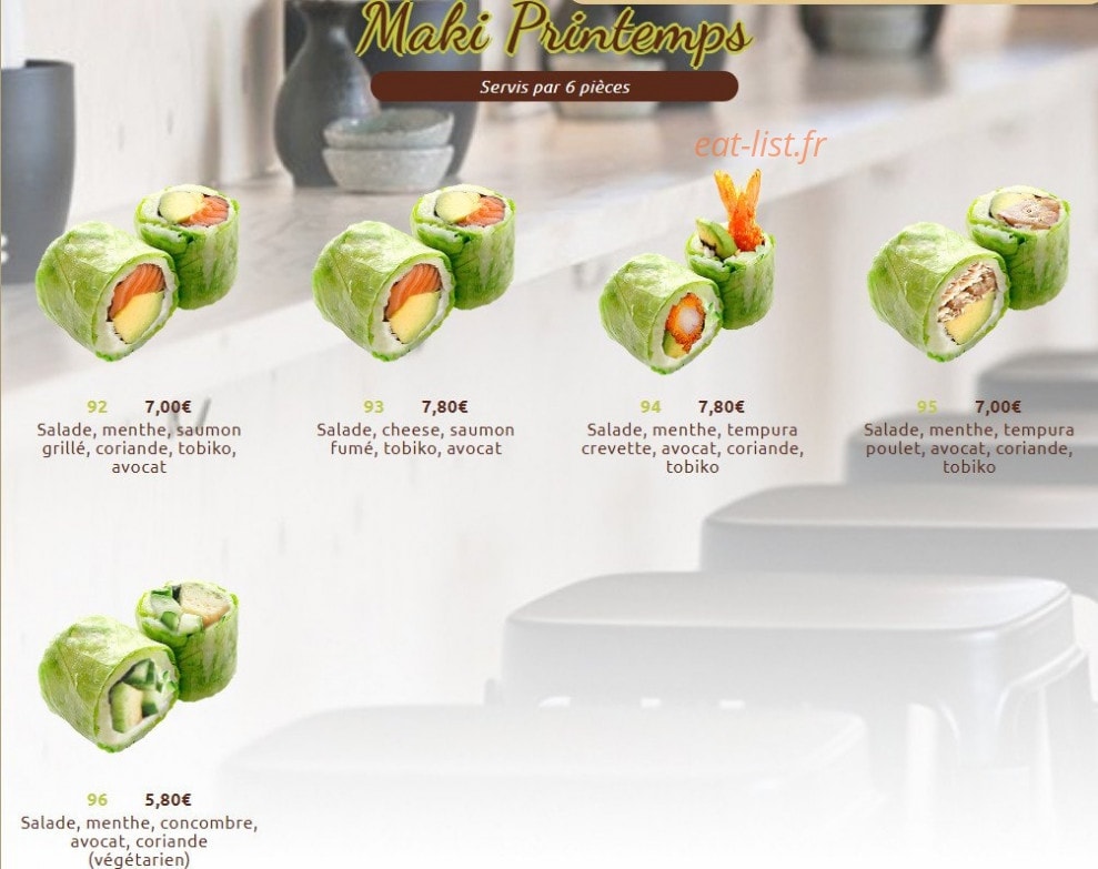 Sushi Gare — carte page 12