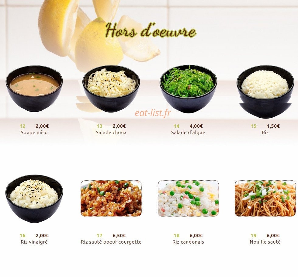 Sushi Gare — carte page 2