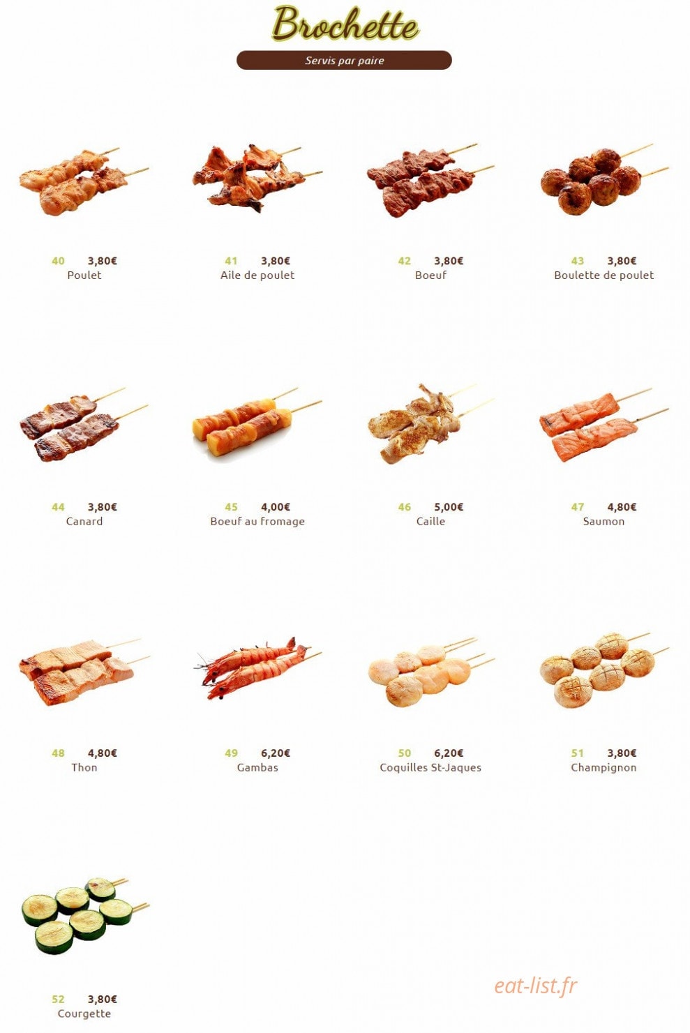 Sushi Gare — carte page 5