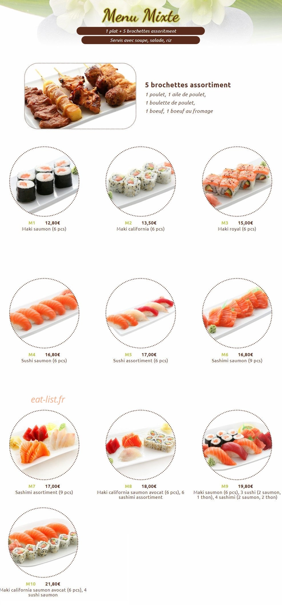 Sushi Gare — carte page 19