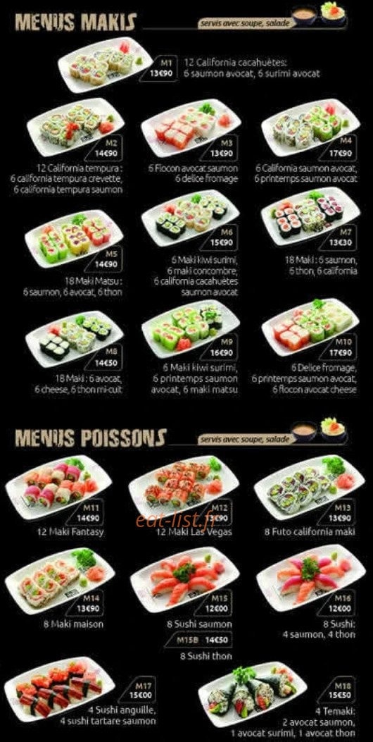 Sushi pot — carte page 1
